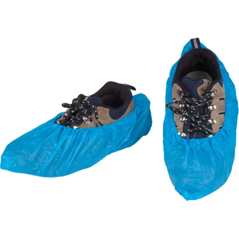 Cpe Shoe Covers, 2X-Large, Polyethylene, Blue 1