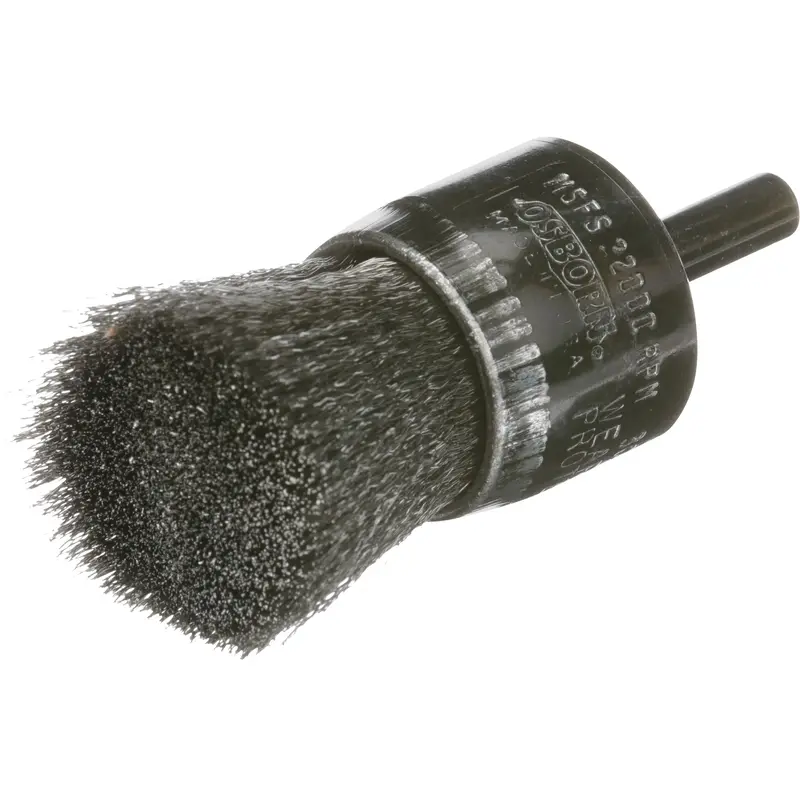 Crimped Wire End Brush, 1", 0.005 Fill 1