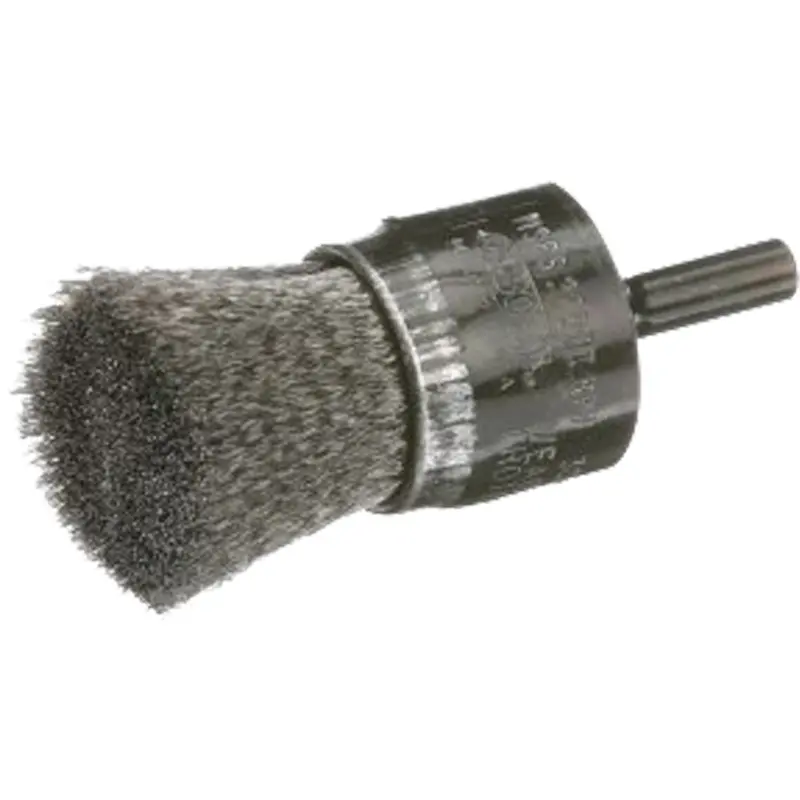 Crimped Wire End Brush, 1", 0.006" Fill 1