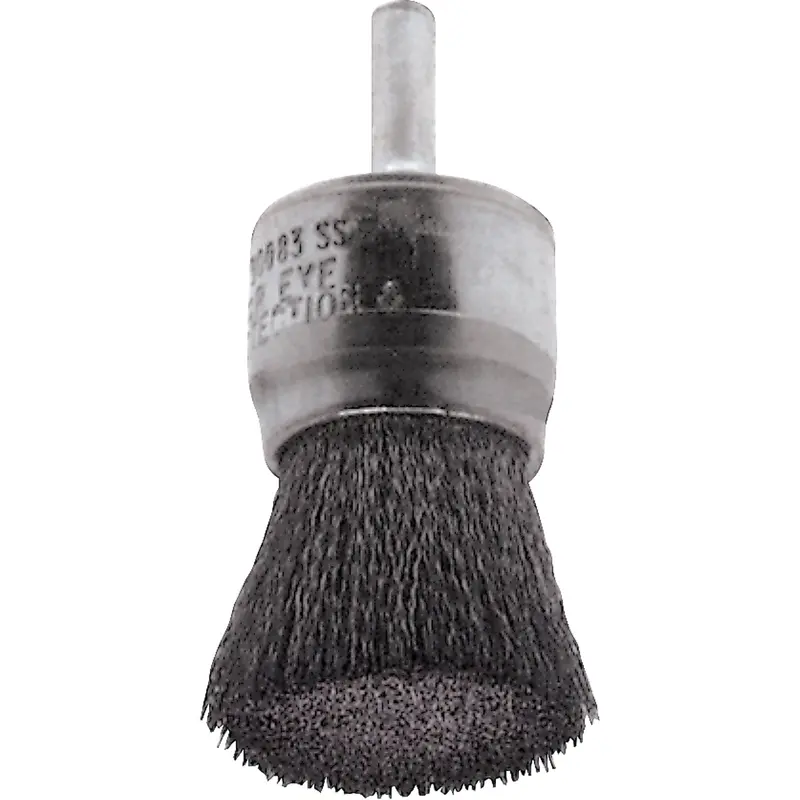 Crimped Wire End Brushes, 1/2", 0.02" Fill, 1/4" Shank 1
