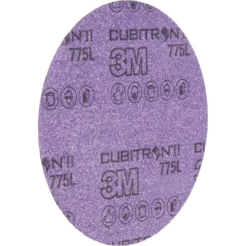 Cubitron™ Ii Hookit™ 775L Film Disc, 5" Dia., 320+ Grit, Ceramic, 3 Mils 1