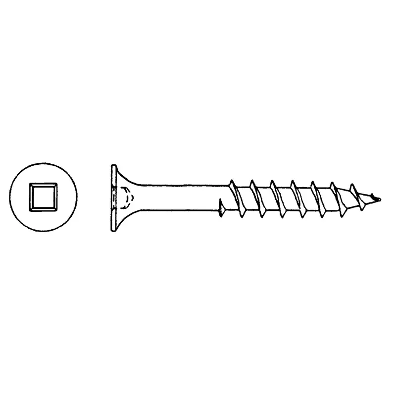 Deck Screws, #8 X 3" L, Green 1