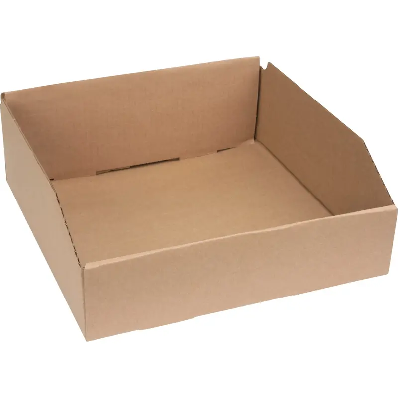 Deep Corrugated Parts Bins, 11-3/4" W X 11-1/4" D X 4-1/2" H, Beige 1