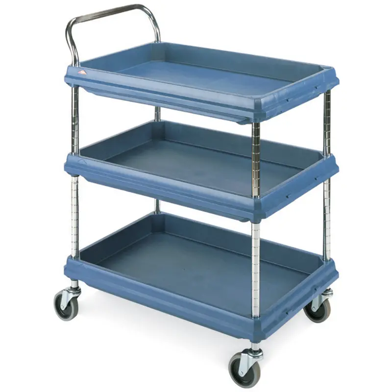 Deep Ledge Utility Cart, 3 Tiers, 21" X 41" X 33", 400 Lbs. Capacity 1