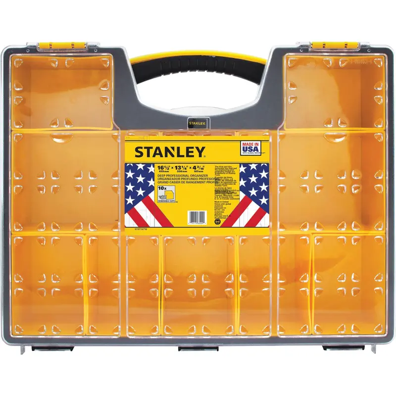 Deep Professional Organizer, 17-1/2" W X 4-1/2" D X 14" H, Black/Yellow 1