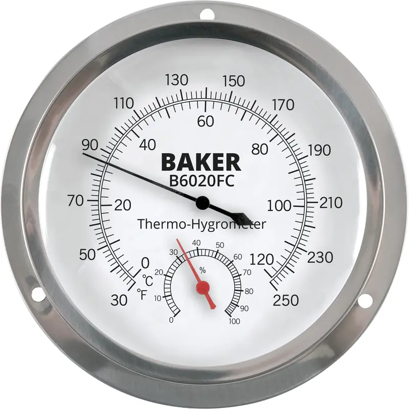 Dial Thermo-Hygrometer, 0% - 100% Rh, 30 - 250°F (0 - 120°C) 1