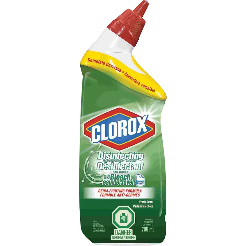 Disinfecting Toilet Bowl Cleaner With Bleach, 709 Ml, Bottle 1