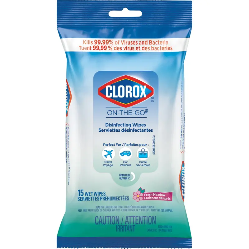 Disinfecting Wipes On The Go, 15 Count 1