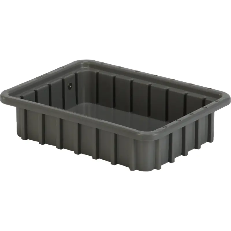 Divider Box® Containers, Polyethylene, 10.8" W X 8.3" D X 2.5" H, Grey 1