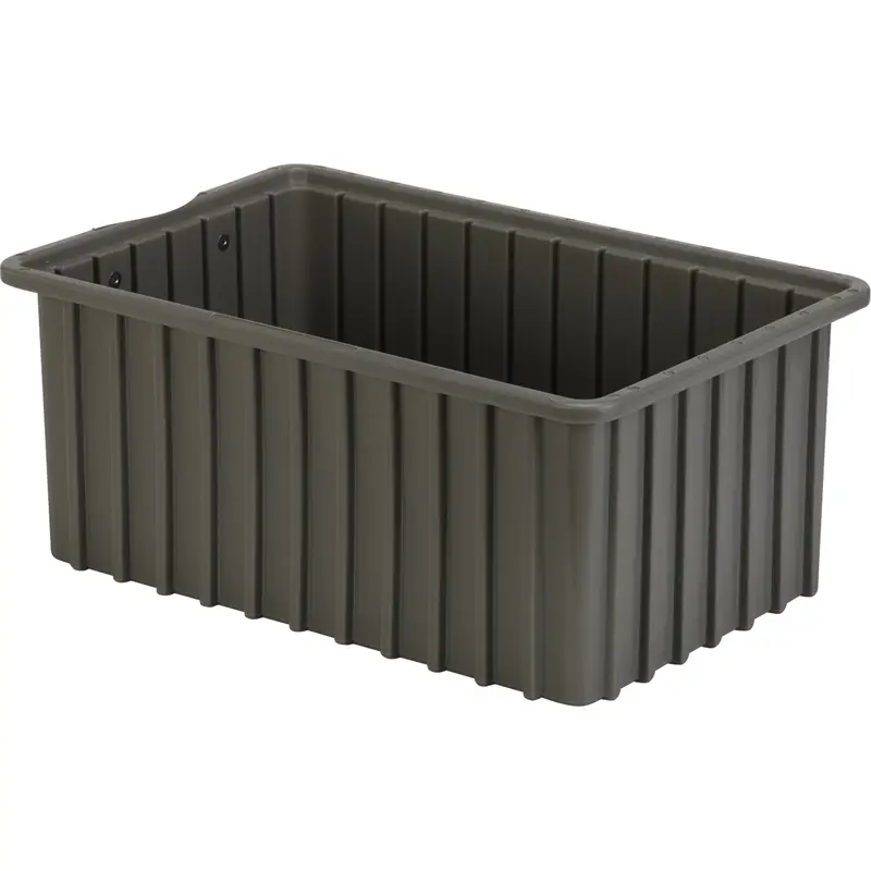 Divider Box® Containers, Polyethylene, 16.5" W X 10.9" D X 7" H, Grey 1