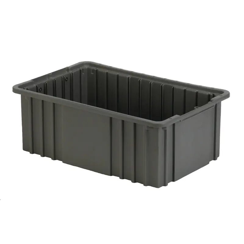 Divider Box, Polyethylene, 15.5" W X 9.9" D X 6" H, Grey 1