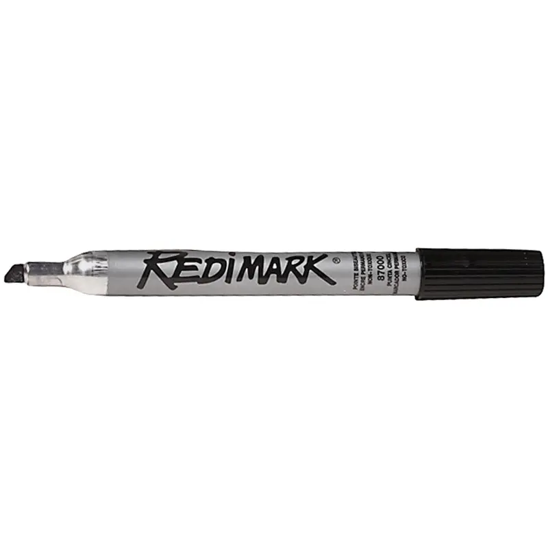 Dixon Redimark Permanent Marker, Chisel, Black 1