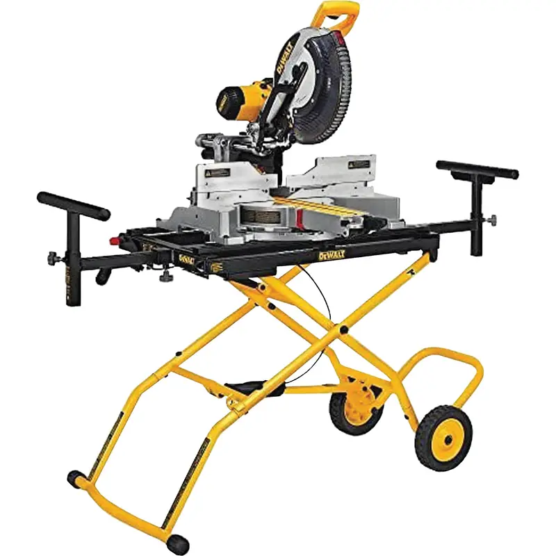 Double Bevel Sliding Compound Mitre Saw With Heavy-Duty Rolling Stand 1