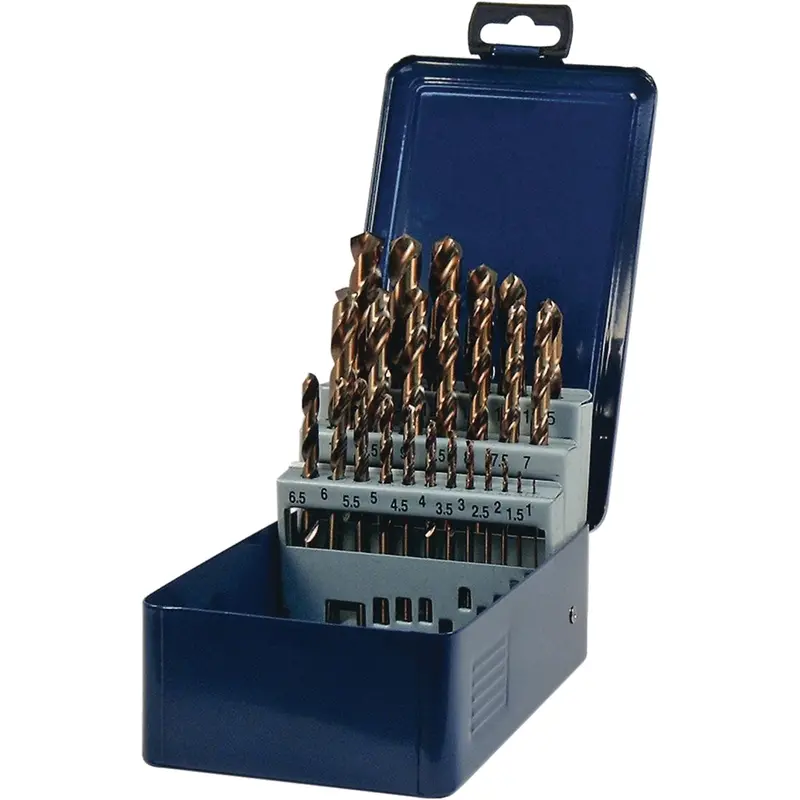Drill Bit Set, 25 Pieces, High Speed Steel 1
