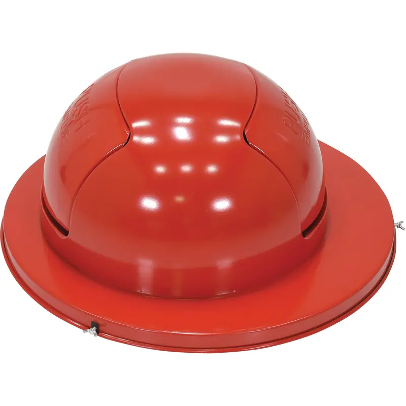 Drum Waste Disposal Top, Dome Lid, Metal, Fits Container Size: 23-1/2" Dia. 1