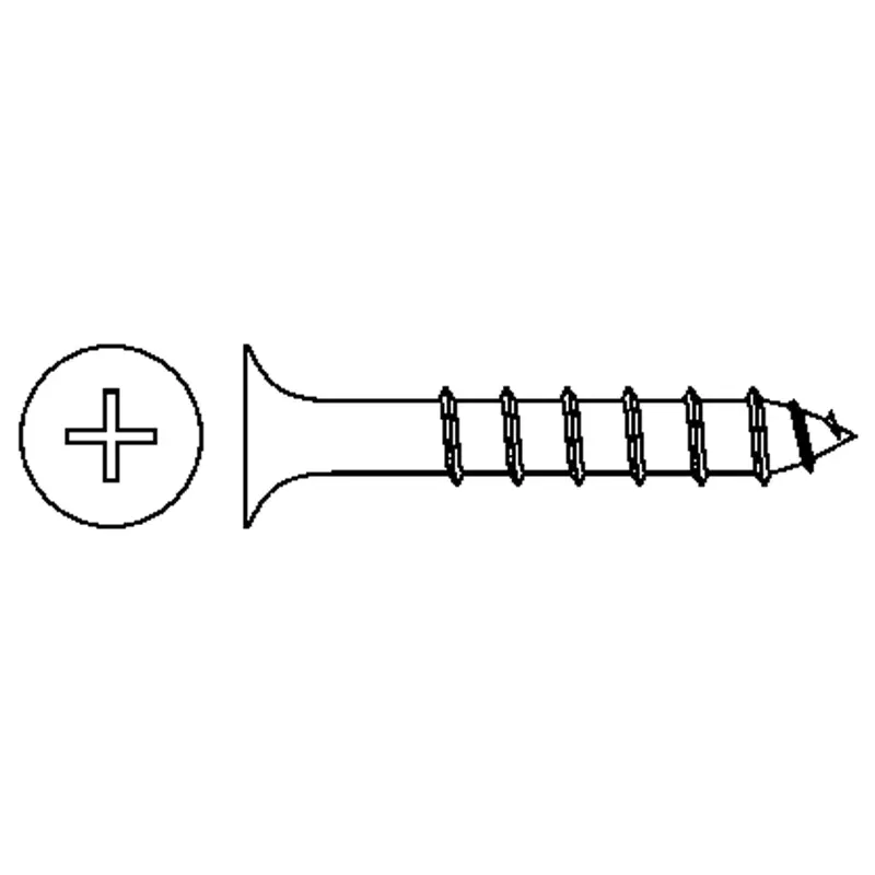 Drywall Screws, #6 X 1-1/4" L, Black Oxide 1