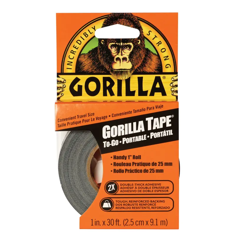 Duct Tape To-Go, 17 Mils, Black, 25.4 Mm (1") X 9.14 M (30') 1