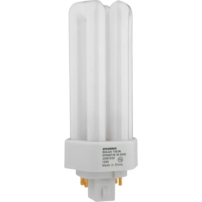 Dulux® D/E/In Amalgam Triple-Tube Compact Fluorescent Lamp, T (T4), 42 W, 3500 K, G24q-4 Base, 16000 Hrs. 1