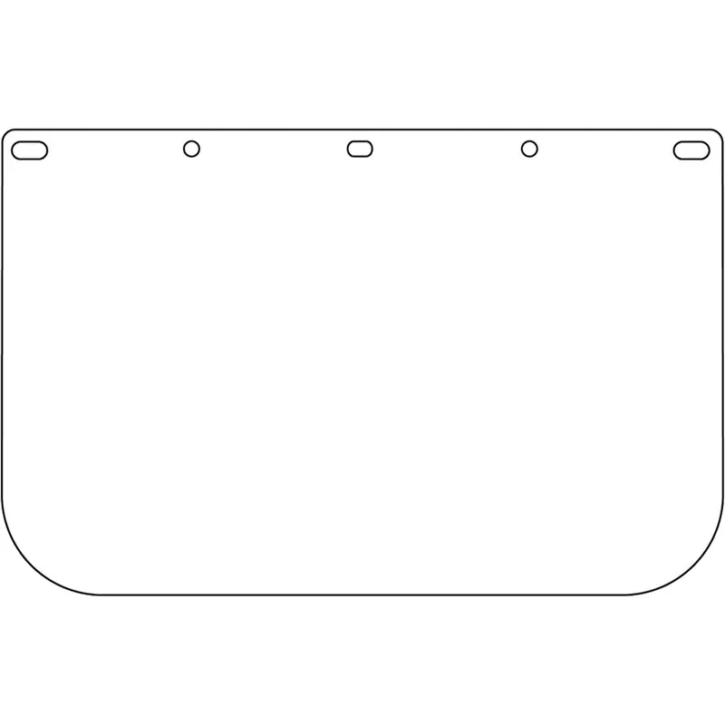 Dynamic™ Die Cut Faceshield Visor, Polycarbonate, Clear Tint 1