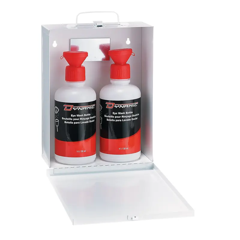 Dynamic™ Eyewash Station With Empty Bottles, Double 1