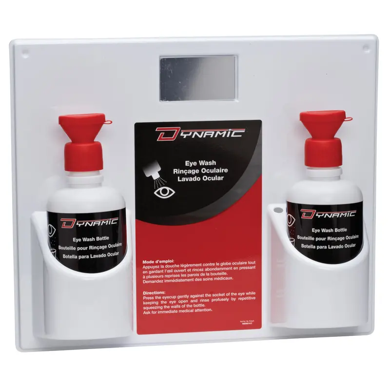 Dynamic™ Eyewash Station With Empty Bottles, Double 1