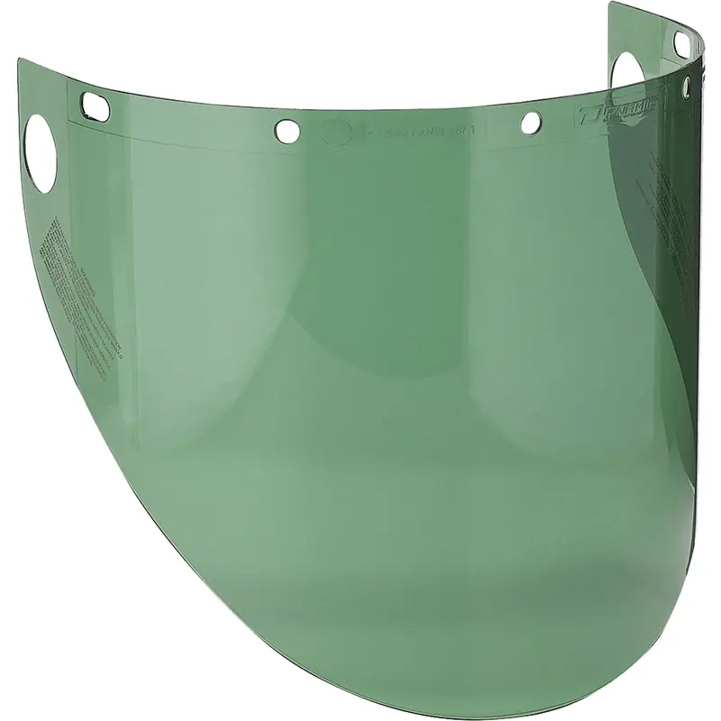 Dynamic™ Preformed Faceshield Visor, Polycarbonate, Green Tint 1
