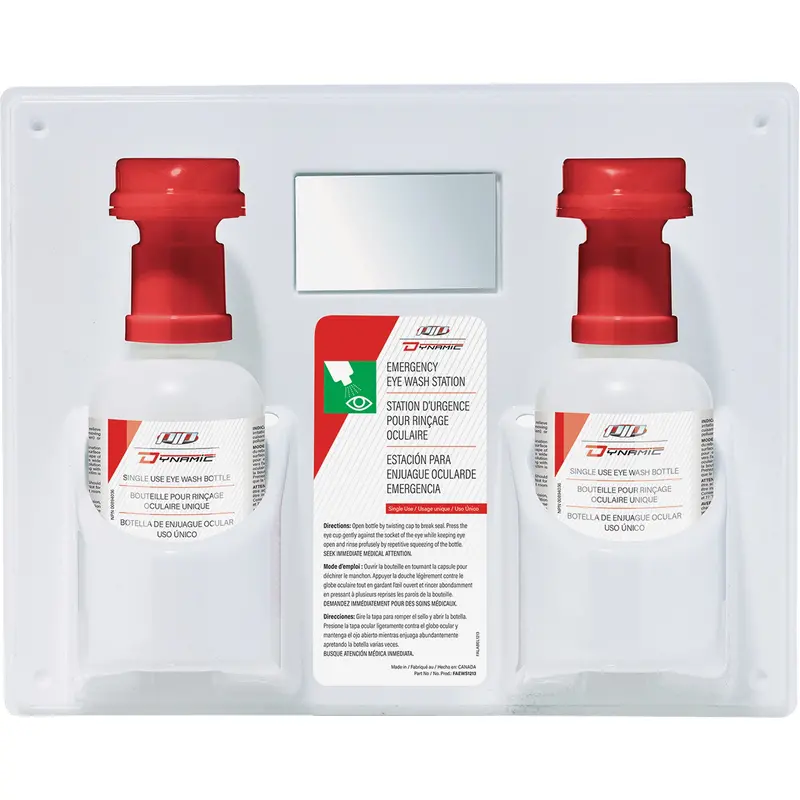Dynamic™ Single-Use Eyewash Station With Isotonic Solution, Double 1