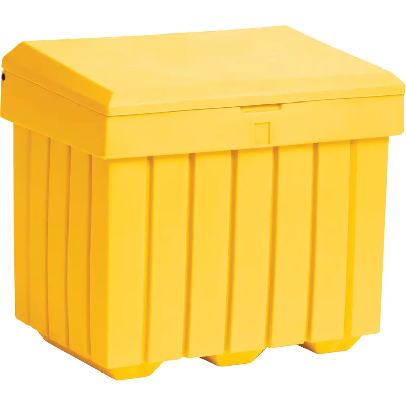 Economy Salt Sand Storage Container, 32" X 23" X 27-1/2", 10 Cu. Ft., Yellow 1