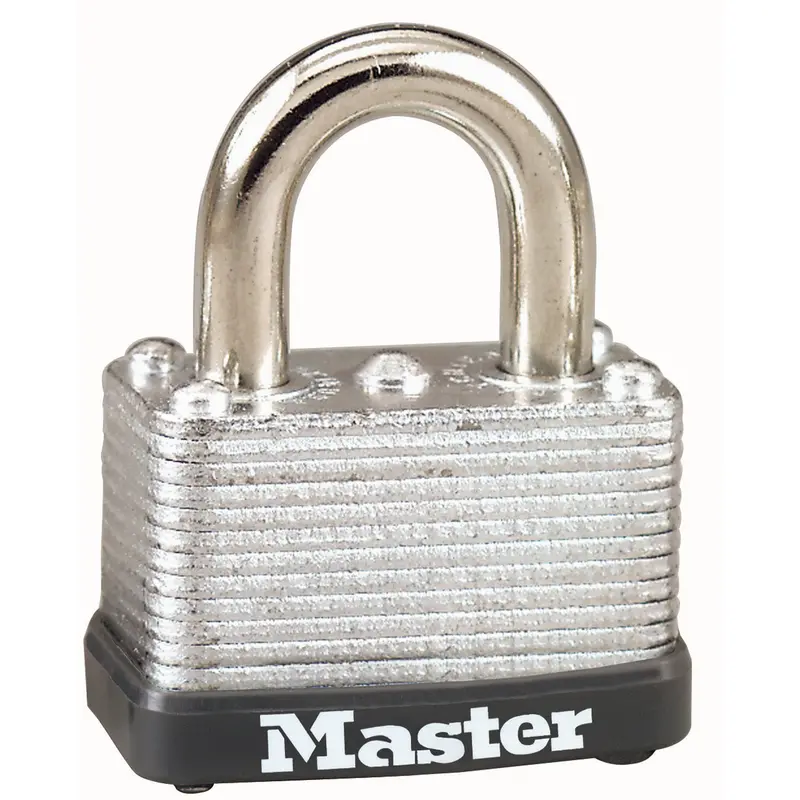 Economy Warded Padlock, Keyed Different, Laminated Steel, 1-1/2" Width 1
