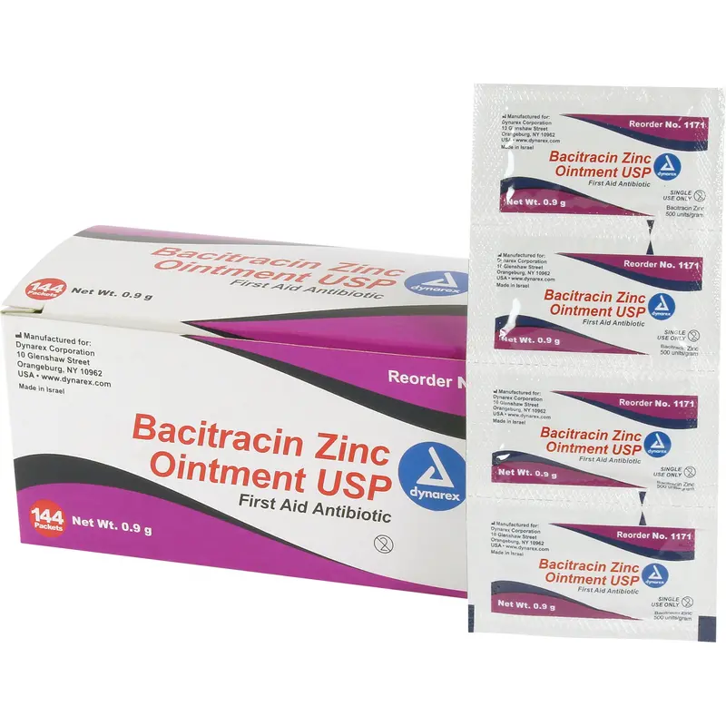Efcom Limited Bacitracin Zinc First Aid Packets, Ointment, Antibiotic 1