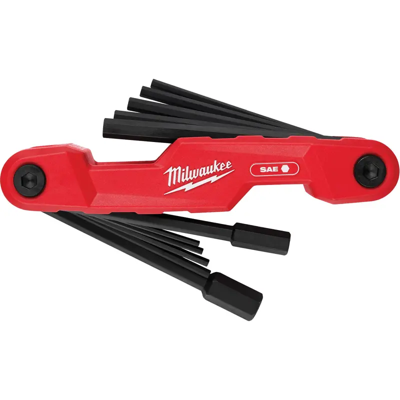 Electrician's Sae Folding Hex Key Set, 11 Pcs., Imperial 1