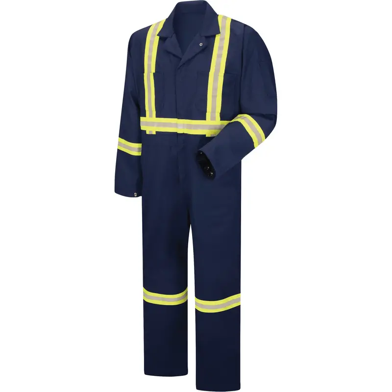 Enhanced Visibility Coveralls, Men's, Navy Blue, Size 40 1