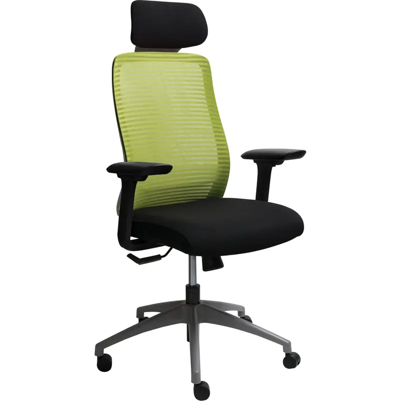 Era™ Series Adjustable Office Chair With Headrest, Fabric/Mesh, Green, 275 Lbs. Capacity 1