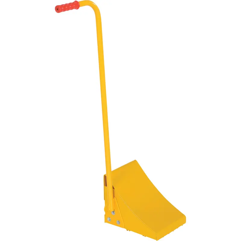Ergo Handle Wheel Chock, Steel, Yellow, 8" W X 10-3/4" D X 9-1/8" H 1