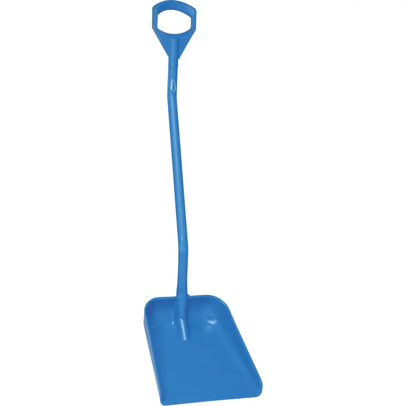Ergonomic Large Blade Shovel, 51" Length, Plastic, Blue 1