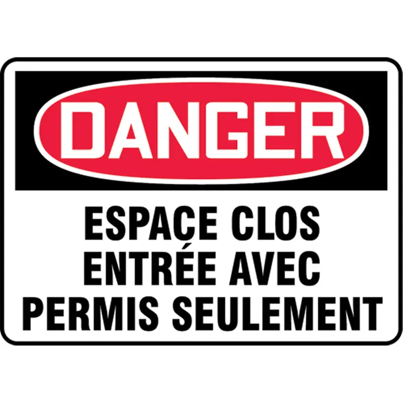"Espace Clos" Sign, 7" X 10", Plastic, French 1