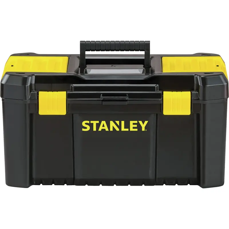Essential® Tool Box With Tray, 19" W X 9-7/8" D X 9-3/4" H, Black/Yellow 1