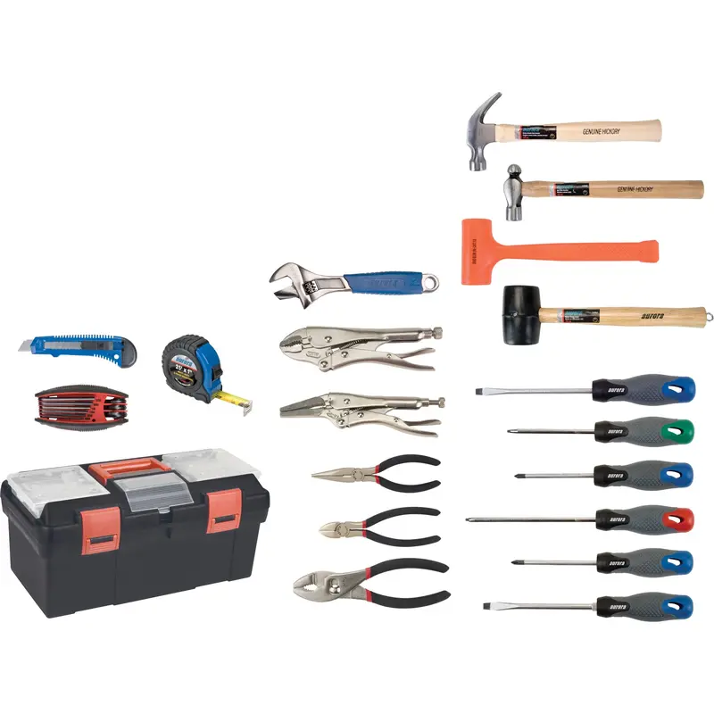 Essential Tool Set With Plastic Tool Box, 28 Pieces 1