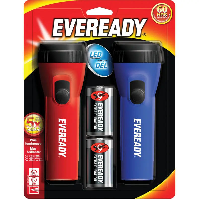 Eveready® General Purpose Flashlight Kit, Led, 25 Lumens, D Batteries 1
