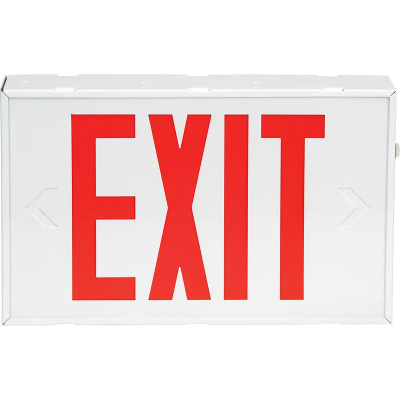 Exit Sign, Led, Battery Operated/Hardwired, 12-1/5" L X 7-1/2" W, English 1