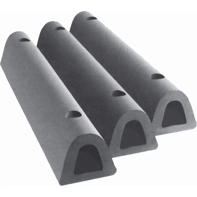 Extruded Rubber Dock Fenders, Rubber, 4-1/2" W X 18" L X 3-3/4" D 1