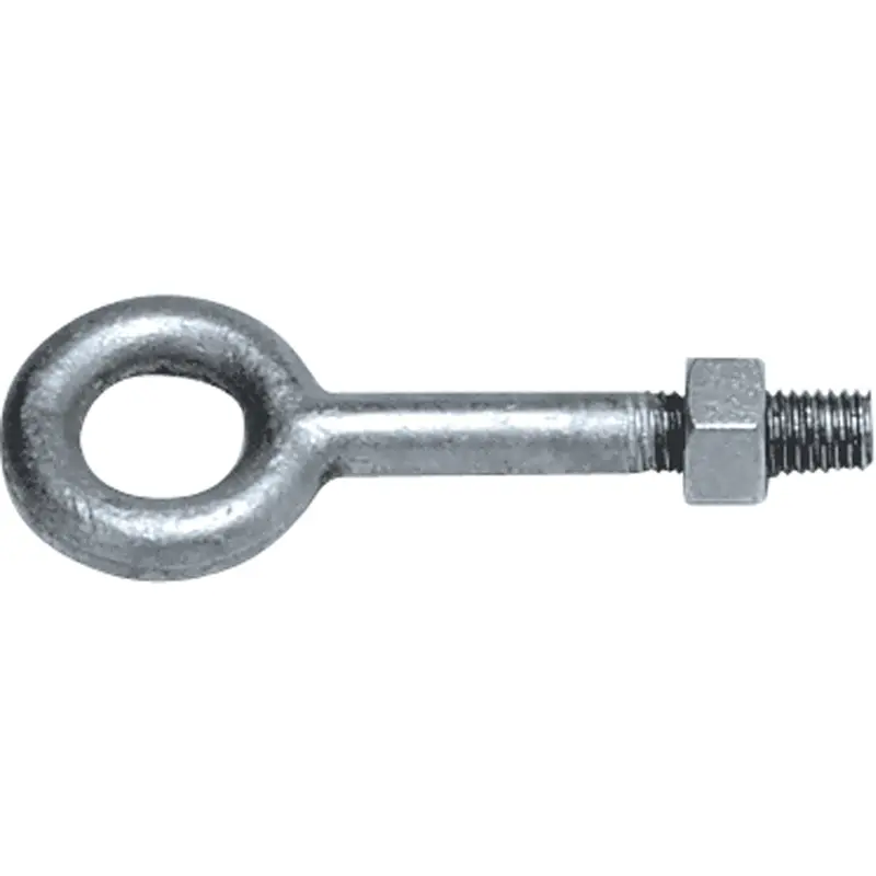 Eye Bolts, 3/8" Dia., 4-1/2" L, Galvanized, 1200 Lbs. (0.6 Tons) Capacity 1