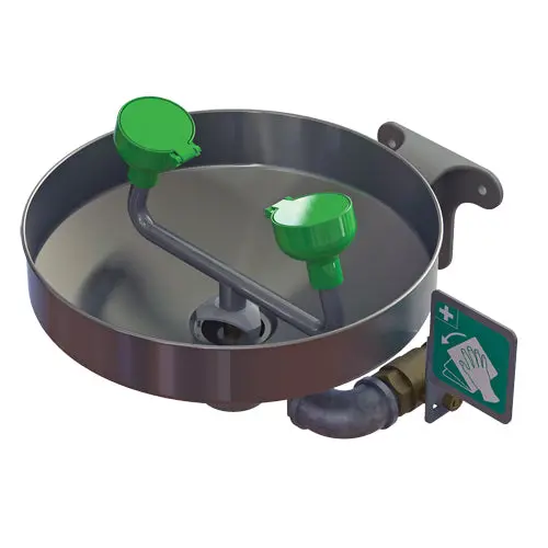 Eye/Face Wash Station, Wall-Mount Installation, Stainless Steel Bowl 1