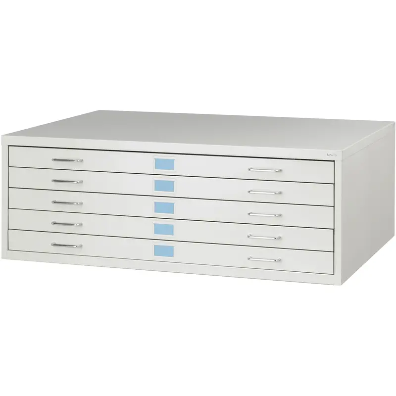 Faciltm Flat File Cabinets, 5 Drawers, 46" W X 32" D X 16-3/8" H 1