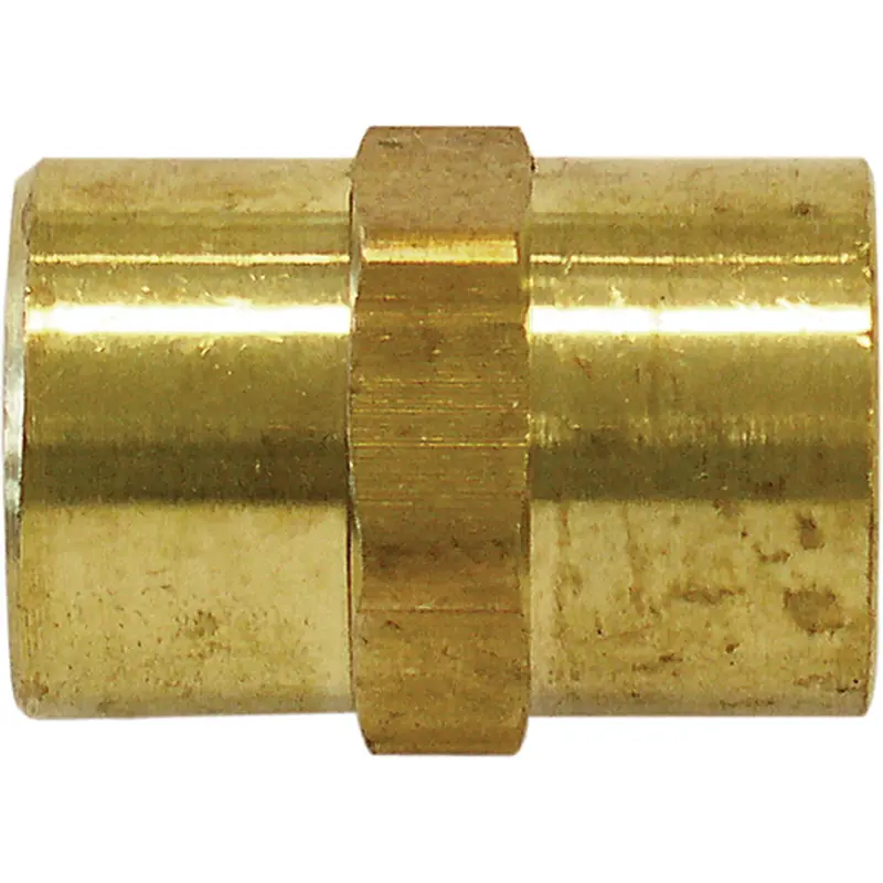 Female Hex Nipple, Brass 1