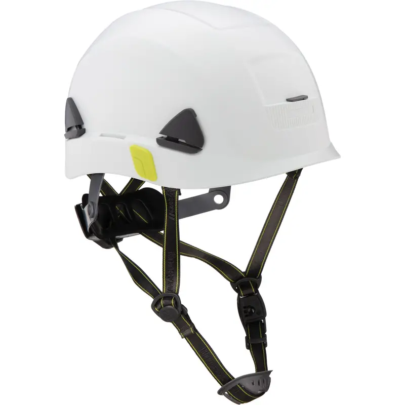 Fibre Metal Climbing Style Safety Helmet, Non-Vented, Ratchet, White 1