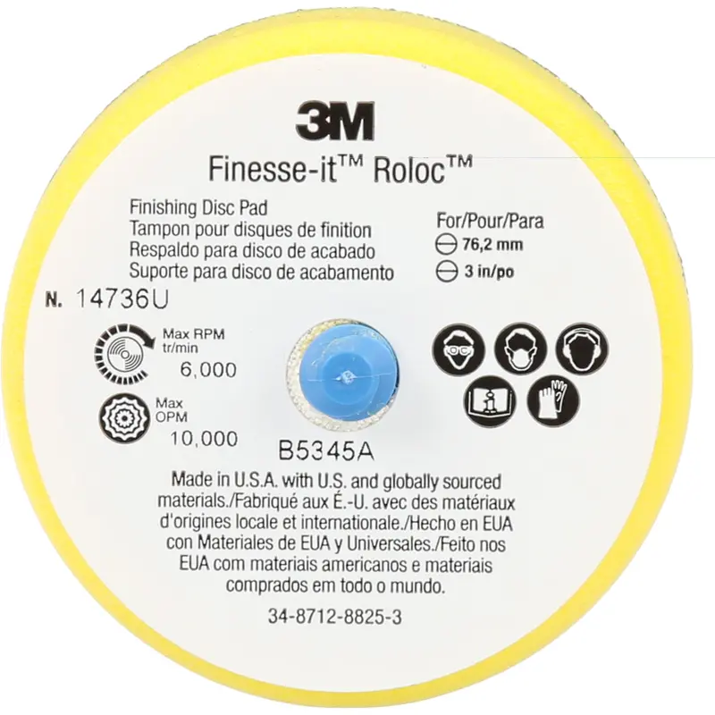 Finesse-It™ Roloc™ Finishing Disc Pad, 3" Dia. 1
