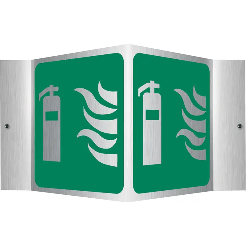 Fire Extinguisher Projection™ Sign, 6" X 5", Aluminum, Pictogram 1
