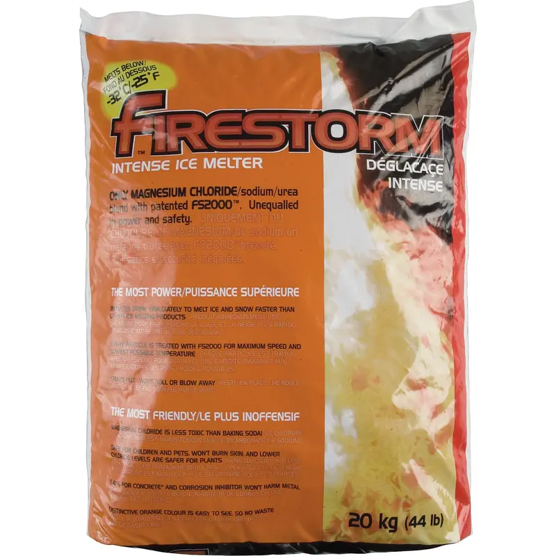 Firestorm™ Intense Ice Melters, Bag, 44 Lbs. (20 Kg), -35°C (-31°F) Melting Point 1