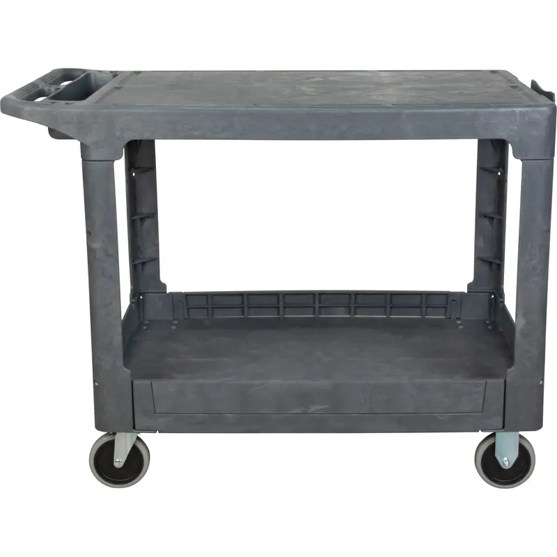 Flat-Shelf Utility Service Cart, 2 Tiers, 25-1/4" X 32-1/4" X 44", 550 Lbs. Capacity 1